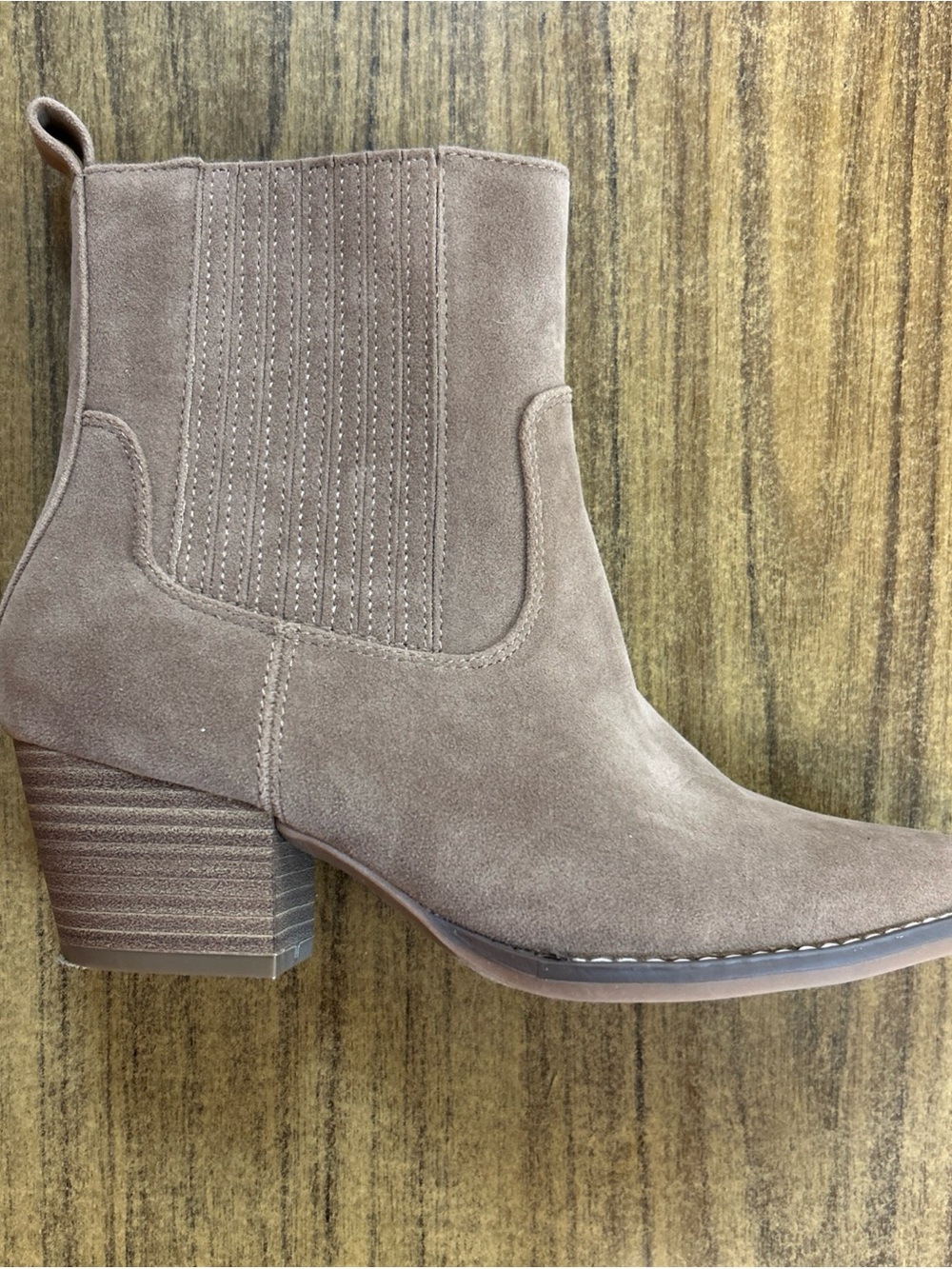 Universal Thread Beige Solita Western Zipper Sleek Boots Women's Size 8 - Picture 2 of 11
